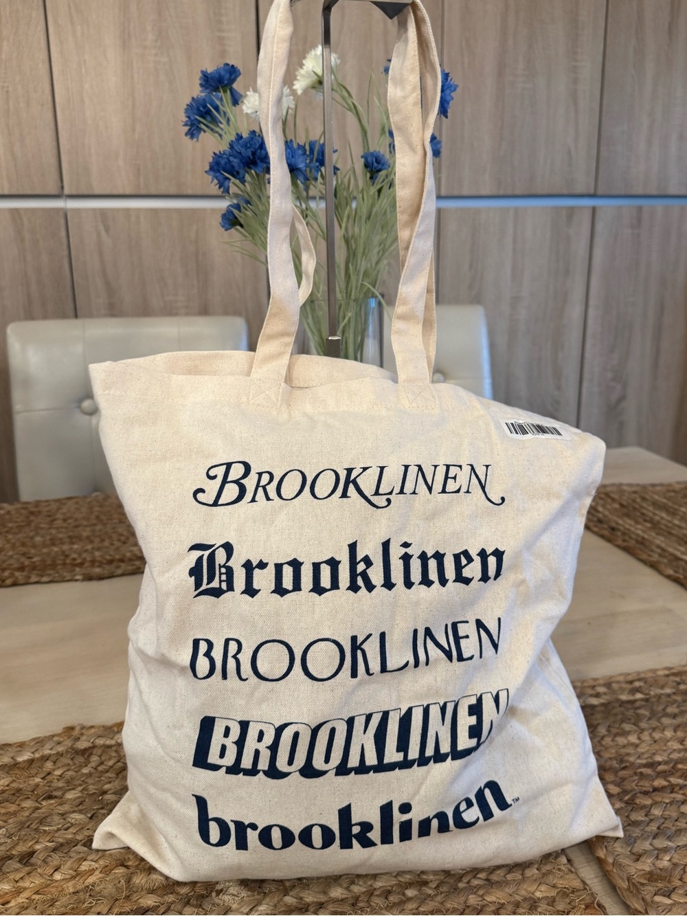 Brooklinen Logo Canvas Tote Bag NWT 100% Cotton